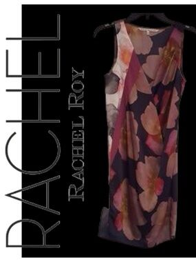 RACHEL Rachel Roy Tunic Shift Floral Sleeveless Mini Dress low back (fits small)